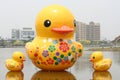 Duck rubber sculptures.